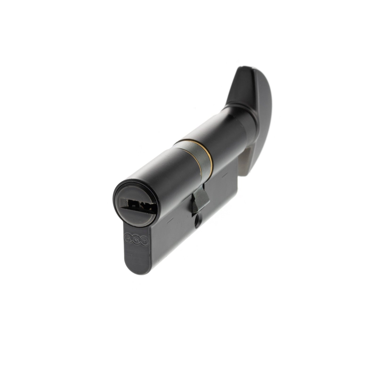 AGB Euro Profile 15 Pin Cylinder Key to Turn 35-35mm (70mm) in Matt Black Cylinder Atlantic