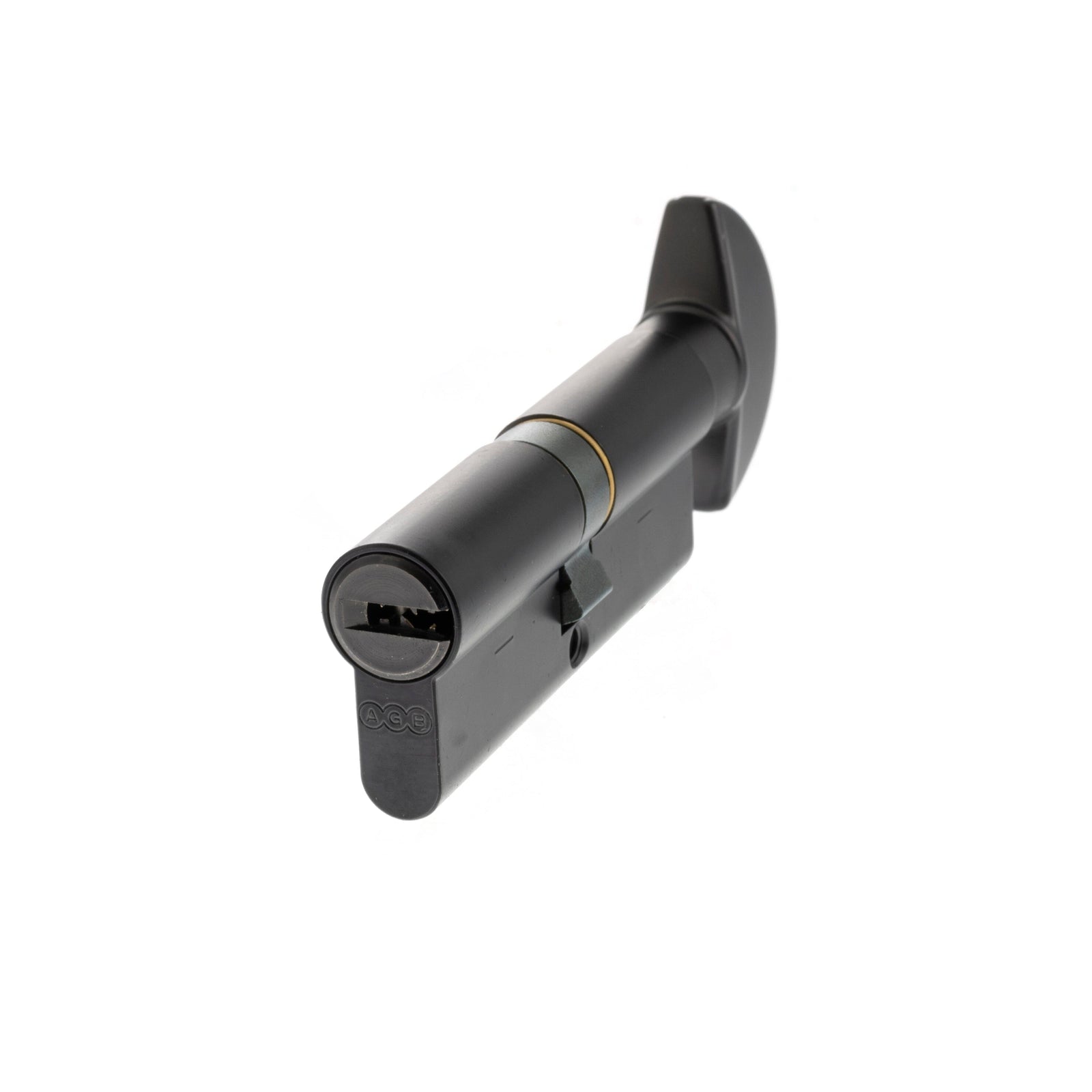 AGB Euro Profile 15 Pin Cylinder Key to Turn 40-40mm (80mm) in Matt Black Cylinder Atlantic