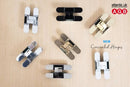 AGB Eclipse Fire Rated Adjustable Concealed Hinge in Matt Antique Brass Hinges Atlantic