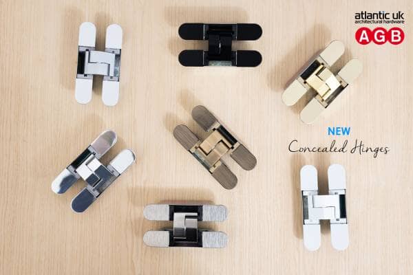 AGB Eclipse Fire Rated Adjustable Concealed Hinge in Matt Antique Brass Hinges Atlantic