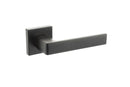 CleanTouch Anti-Bac Forme Asti Designer Lever Minimal Square Rose in Matt Black Designer Lever Handle Atlantic