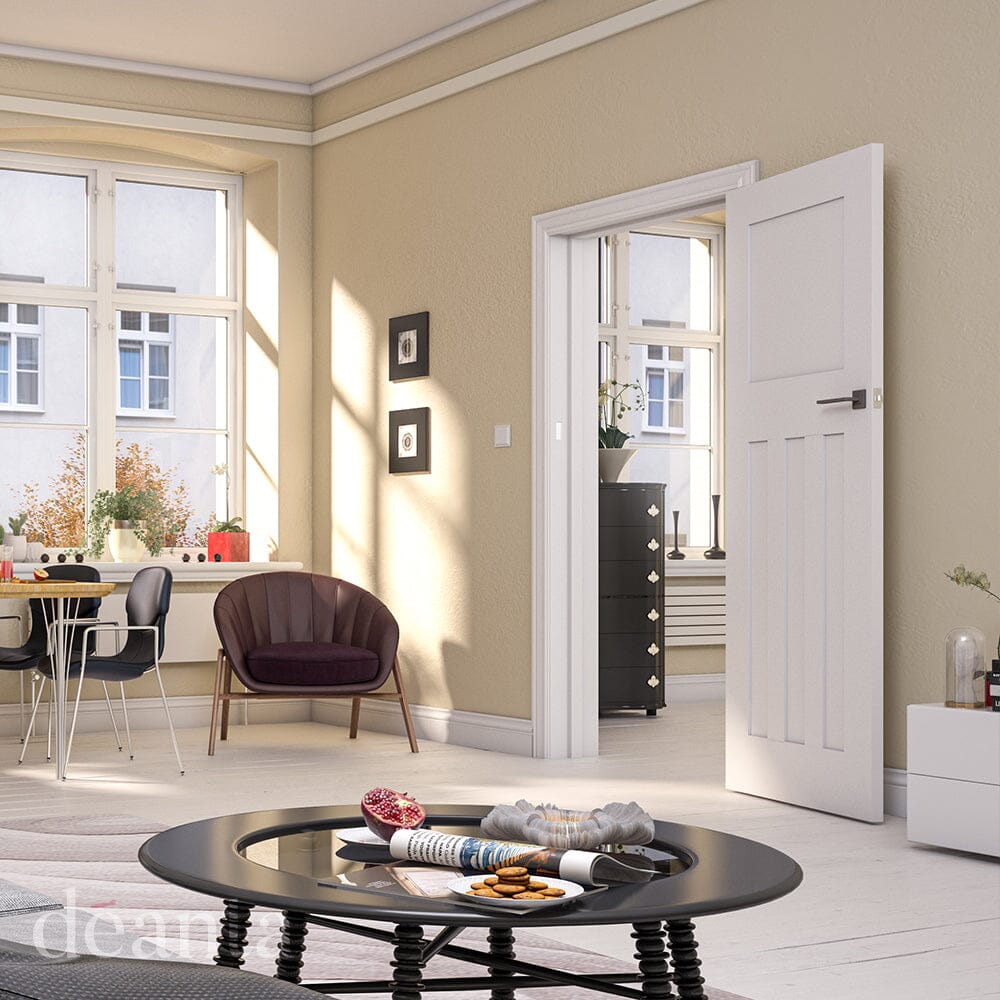 Cambridge White Primed Internal Door Internal Door Deanta