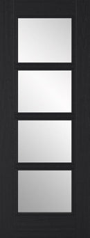 Vancouver Charcoal Black 4 Light Pre-Finished Internal Fire Door FD30 Internal Fire Door LPD Doors