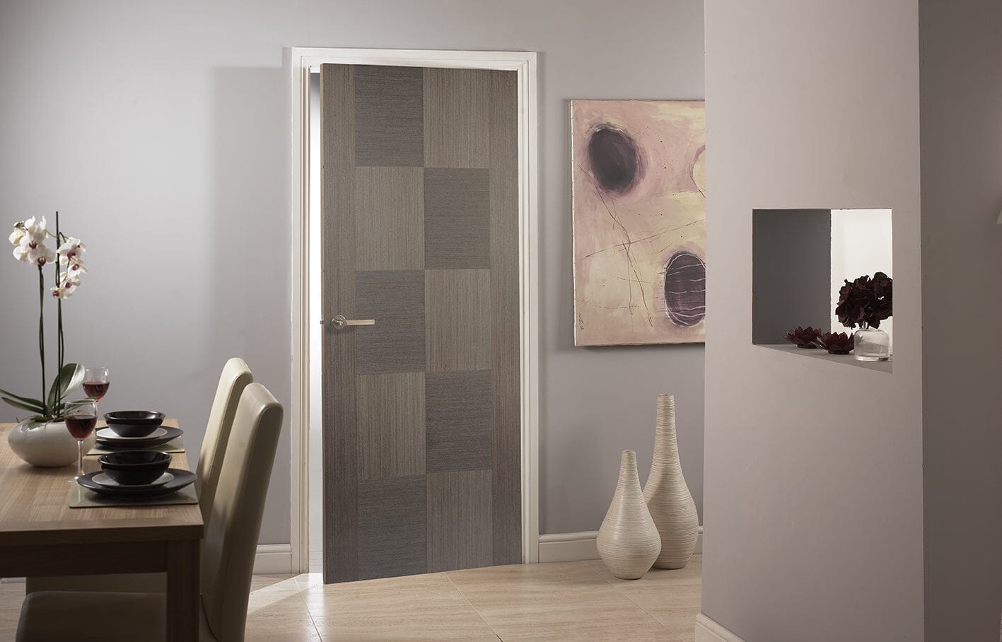 Chocolate Grey Apollo Pre-Finished Internal Door Internal Door LPD Doors