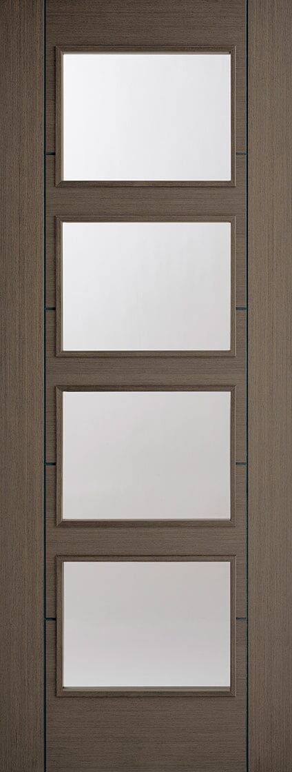 Chocolate Grey Vancouver Glazed 4 Light Pre-Finished Internal Door Internal Door LPD Doors