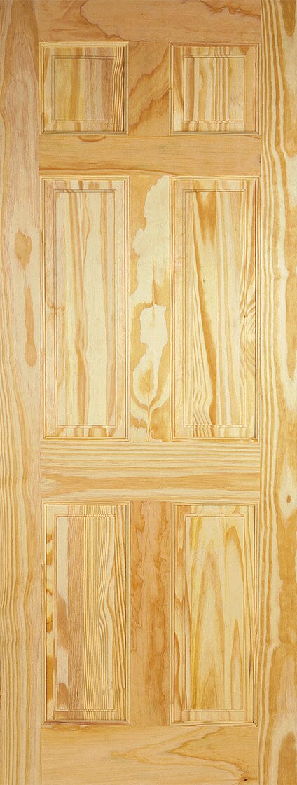 Clear Pine 6 Panel Unfinished Internal Door Internal Door LPD Doors