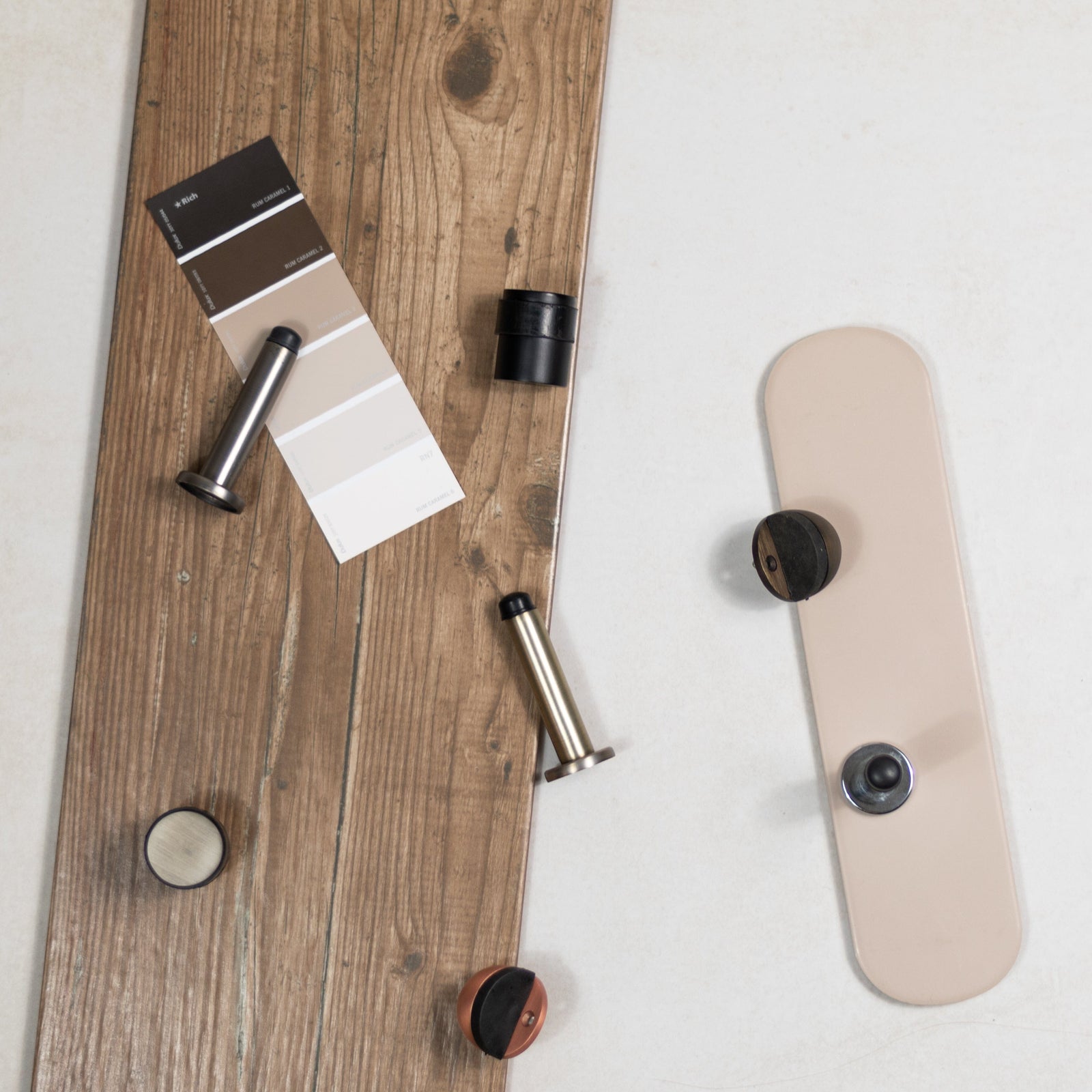 Atlantic Cylinder Contract Floor Mounted Door Stop in Matt Black Door Stop Atlantic