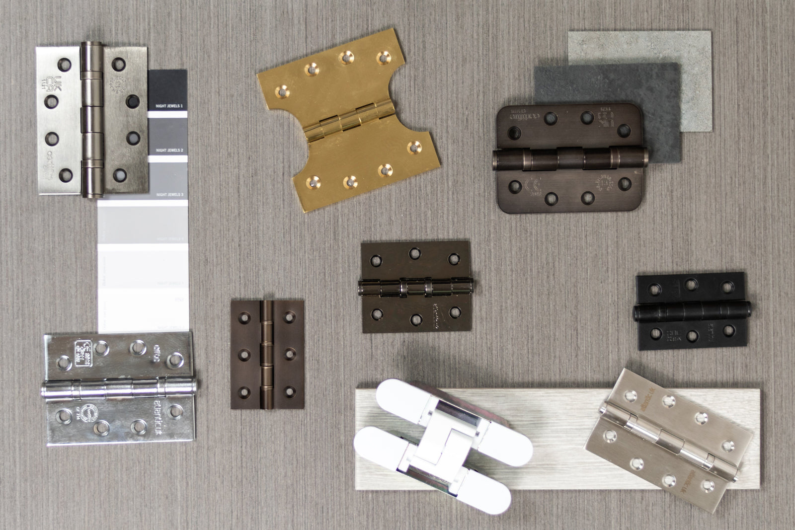 Atlantic CE Fire Rated Ball Bearing Hinges 3" x 2" x 2mm in Matt Black Hinges Atlantic