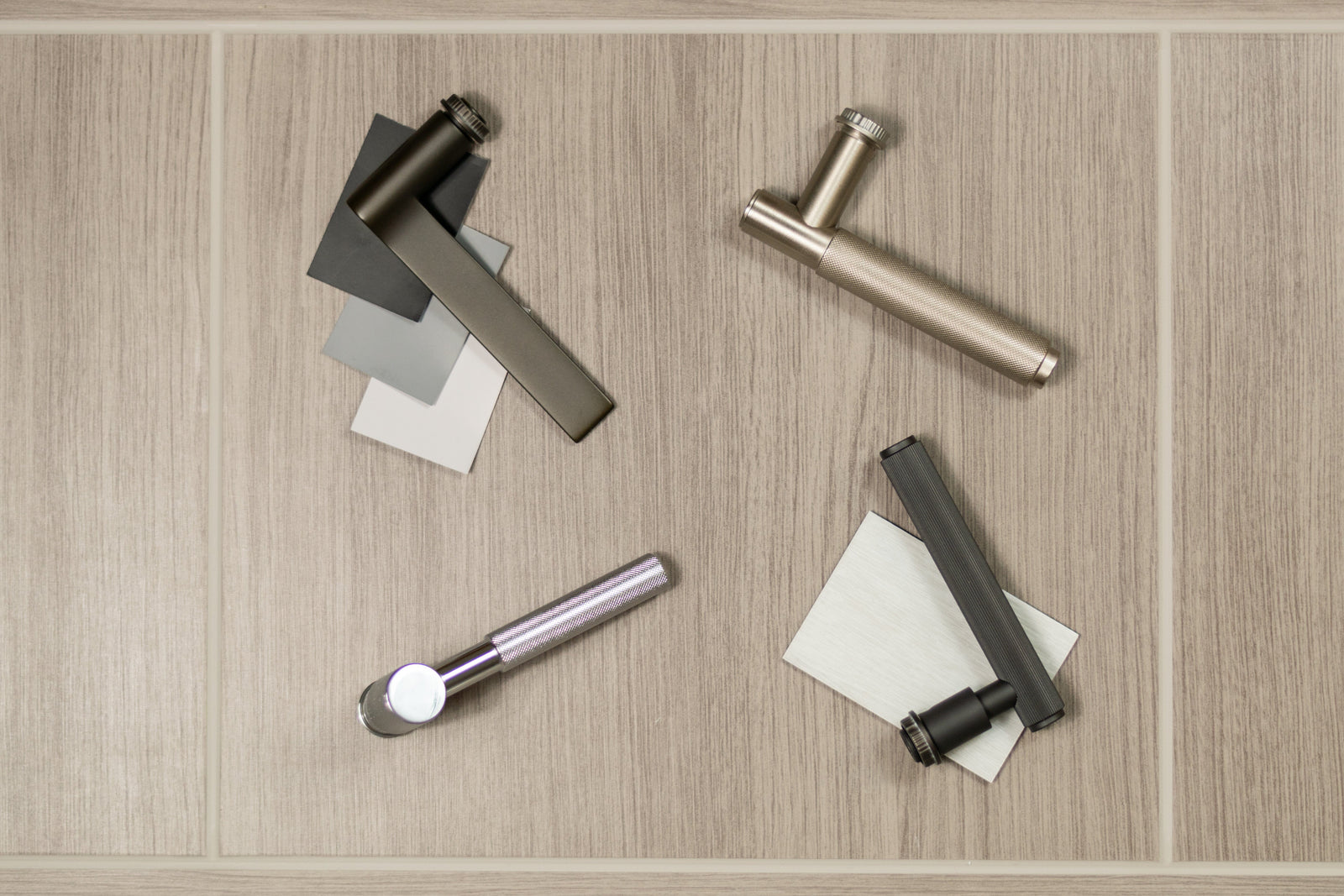 Millhouse Brass Cartwright Lever Door Handle on Concealed Round Rose in Satin Nickel 10 x 5 x 10cm in Satin Nickel Designer Lever Handle Atlantic