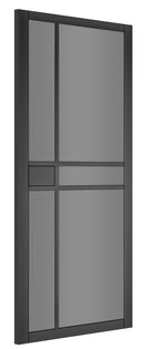 Dalston Black Primed Tinted Glazed Internal Door Internal Door Deanta