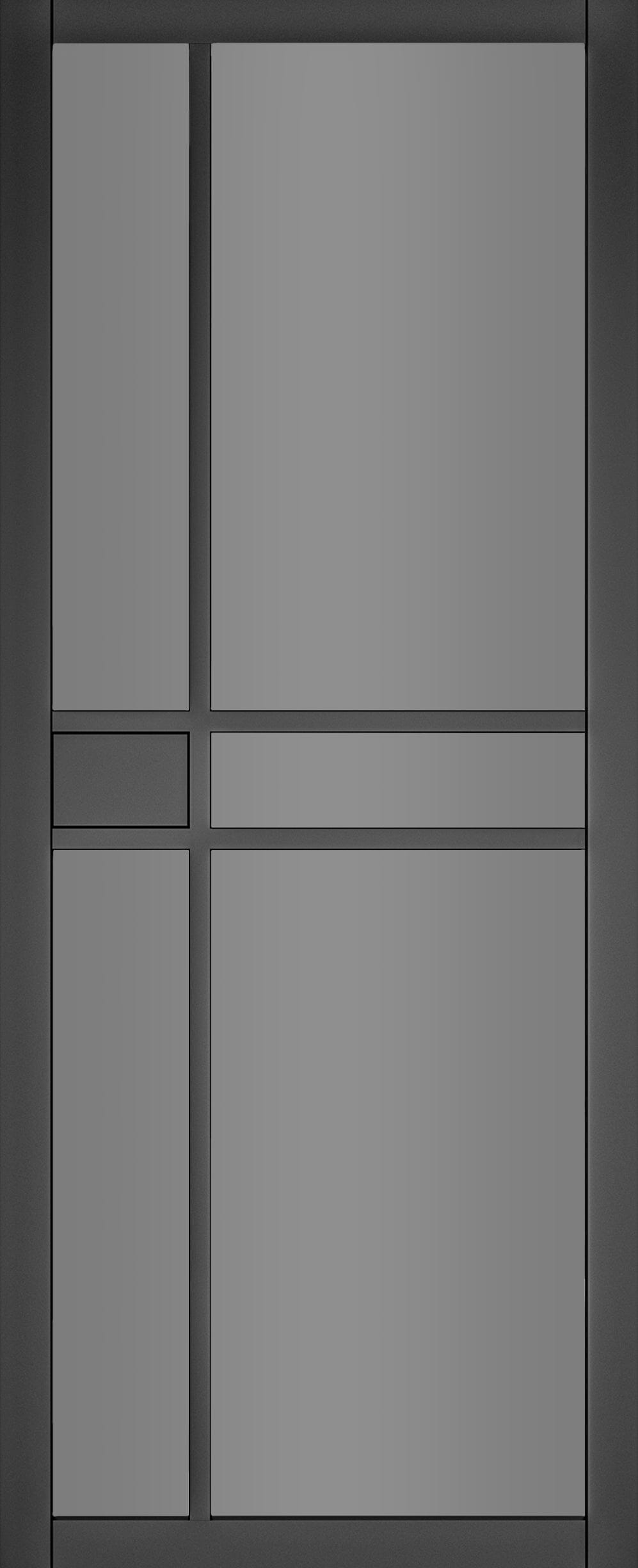 Dalston Black Primed Tinted Glazed Internal Door Internal Door Deanta