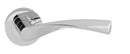 Eco Aqua Aluminium Lever Round Rose in Polished Chrome Lever on Round Rose Atlantic