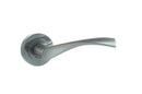 Eco Aqua Aluminium Lever Round Rose (Latch & Hinges Included) Lever on Round Rose Atlantic Set Satin Chrome
