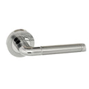Eco Ocean Aluminium Lever Round Rose in Satin Chrome/Polished Chrome Lever on Round Rose Atlantic