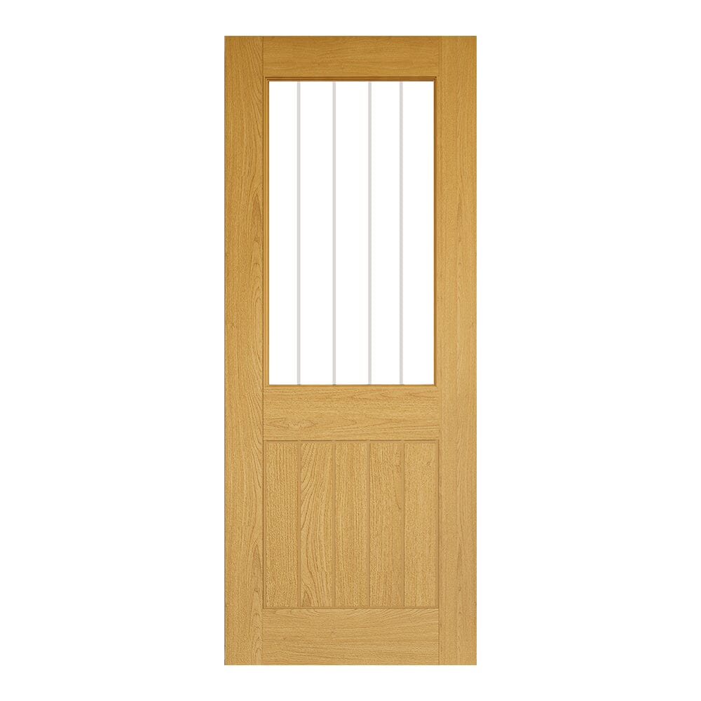 Ely Unfinished Oak Glazed (1L Half) Internal Door Internal Door Deanta
