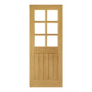 Ely Unfinished Oak Bevelled Glazed (6L) Internal Door Internal Door Deanta
