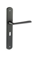 Forme Brigette Solid Brass Key Lever Backplate in Matt Black Lever on Backplate Atlantic