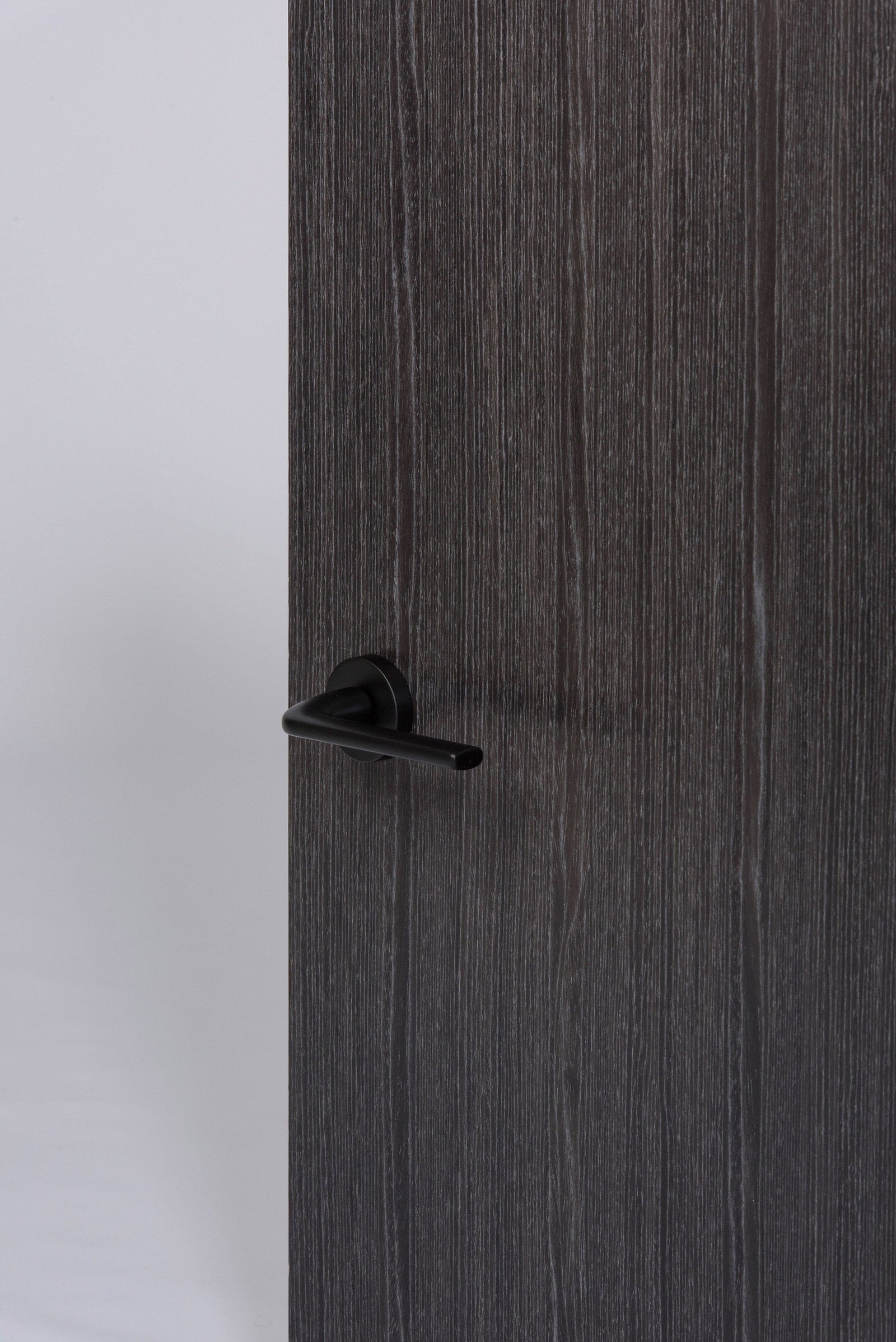 Forme Milly Designer Lever Minimal Round Rose in Matt Black Designer Lever Handle Atlantic
