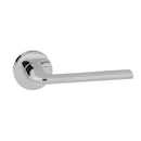 Forme Milly Designer Lever Minimal Round Rose (Latch & Hinges Included) Designer Lever Handle Atlantic Set Polished Chrome