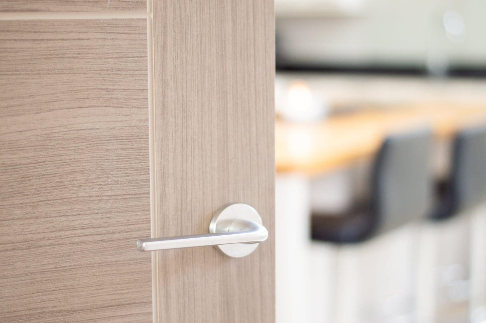 Forme Milly Designer Lever Minimal Round Rose (Latch & Hinges Included) Designer Lever Handle Atlantic