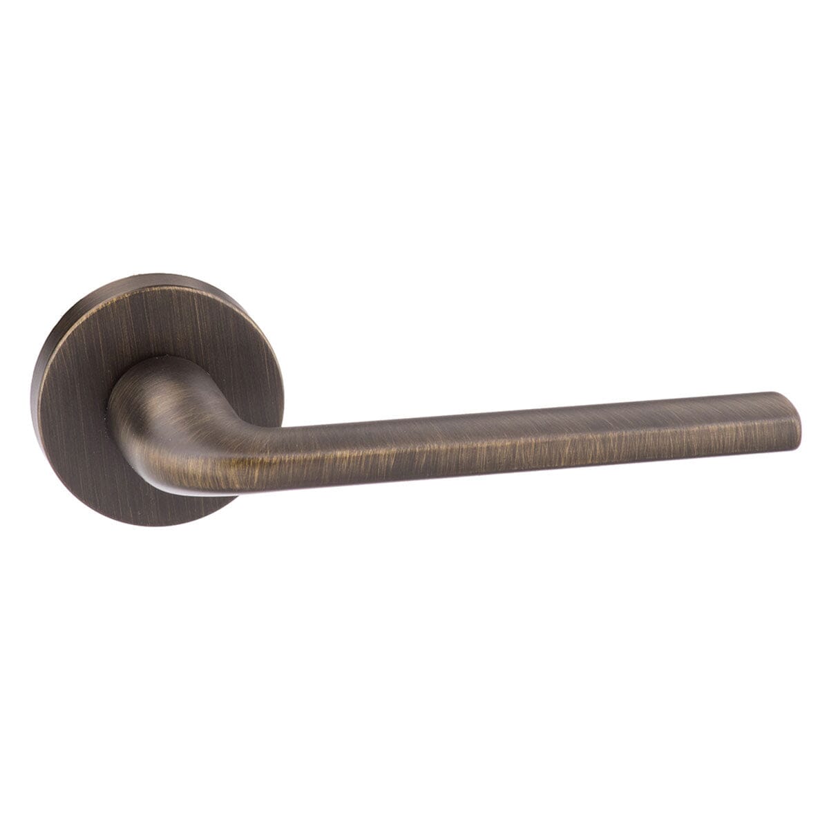 Forme Milly Designer Lever Minimal Round Rose (Latch & Hinges Included) Designer Lever Handle Atlantic Set Urban Bronze