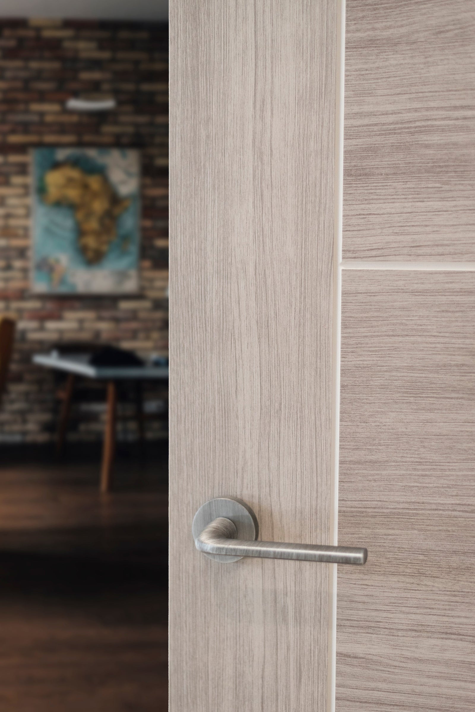 Forme Milly Designer Lever Minimal Round Rose (Latch & Hinges Included) Designer Lever Handle Atlantic