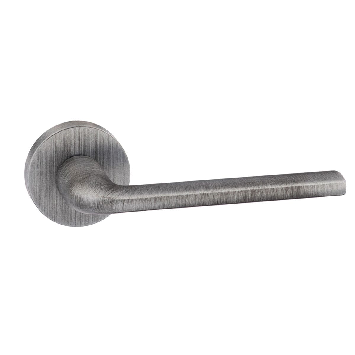 Forme Milly Designer Lever Minimal Round Rose (Latch & Hinges Included) Designer Lever Handle Atlantic Set Urban Graphite