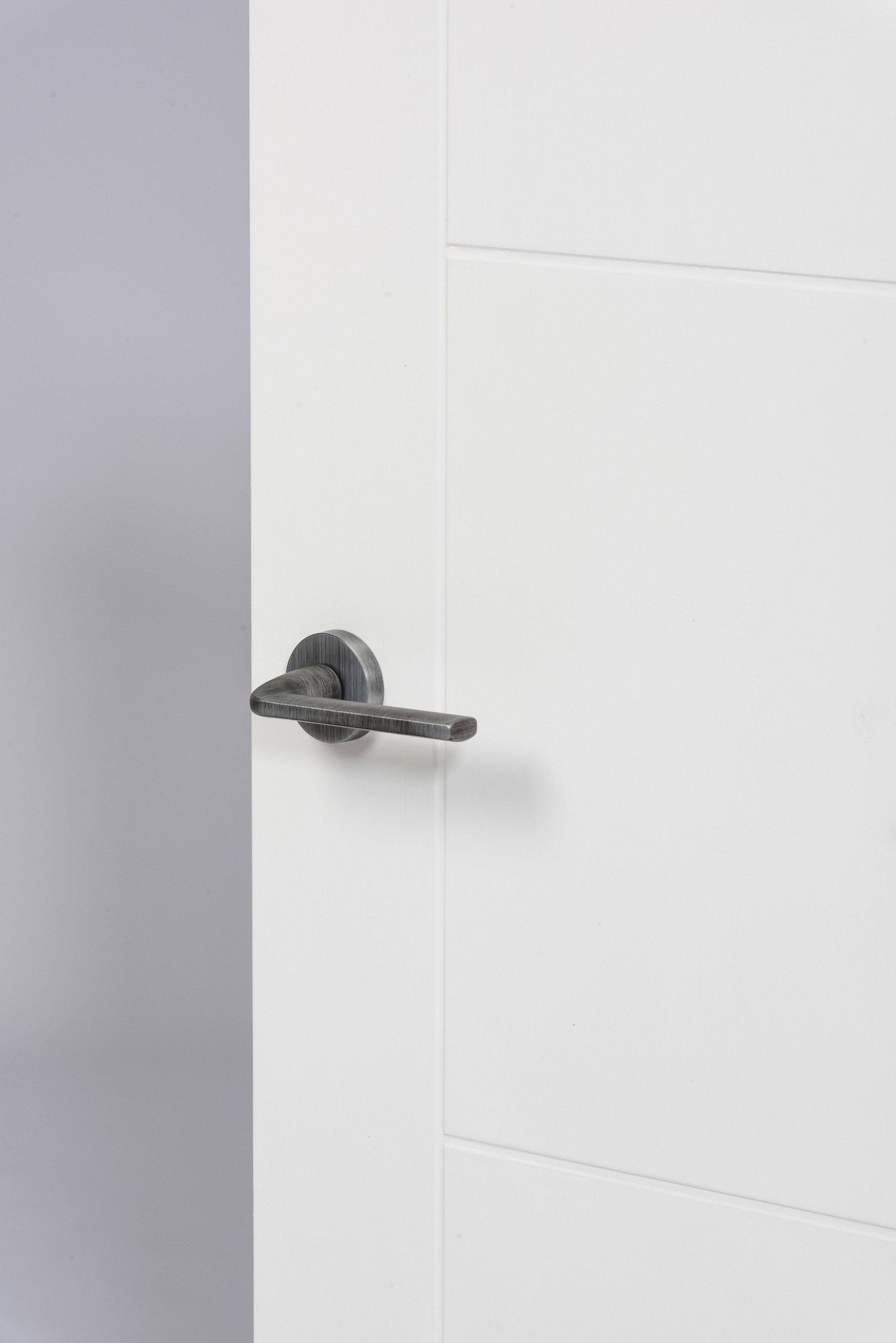 Forme Milly Designer Lever Minimal Round Rose (Latch & Hinges Included) Designer Lever Handle Atlantic