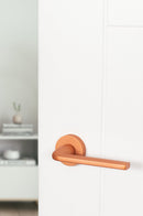 Forme Milly Designer Lever Minimal Round Rose (Latch & Hinges Included) Designer Lever Handle Atlantic