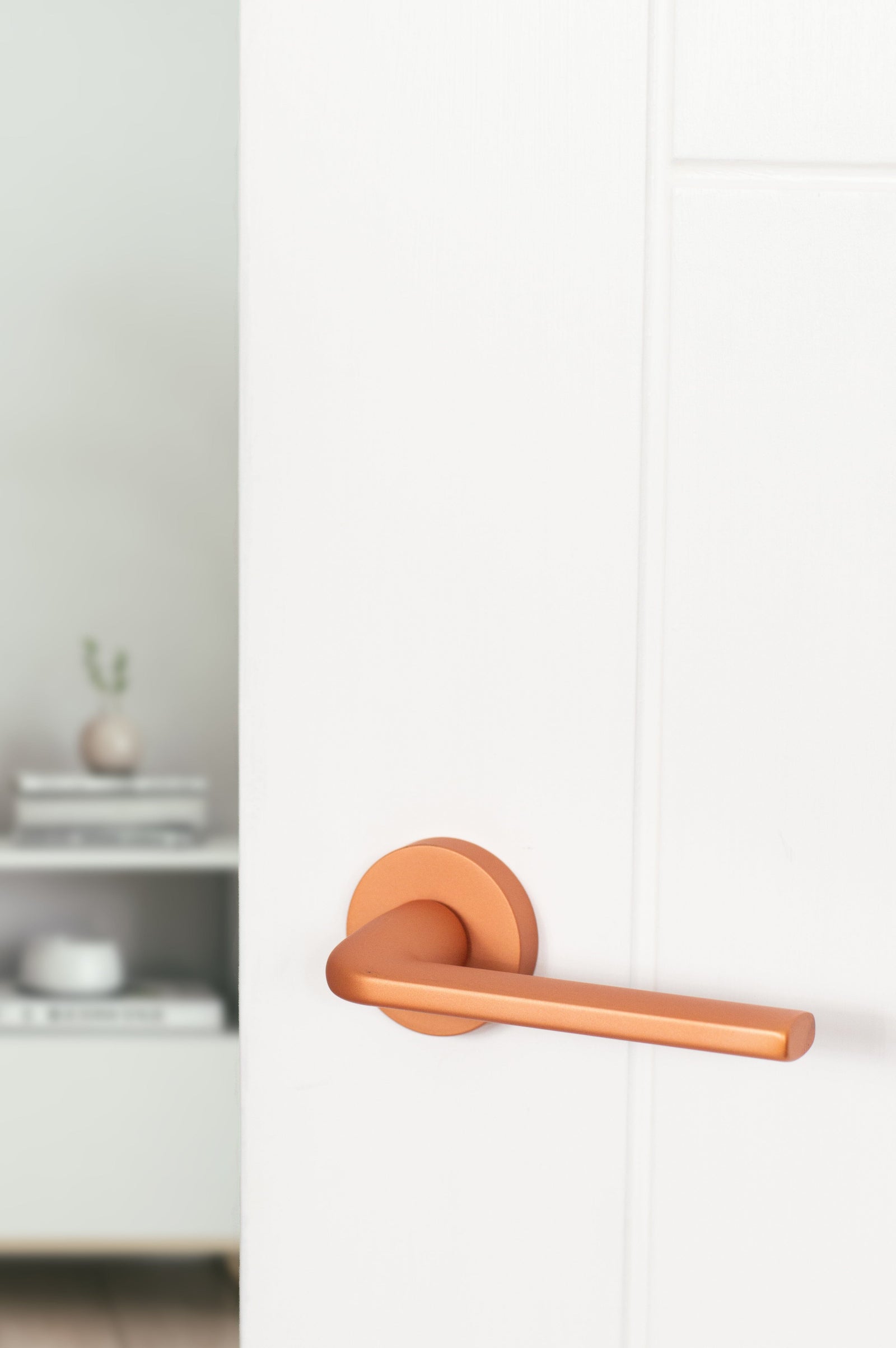 Forme Milly Designer Lever Minimal Round Rose (Latch & Hinges Included) Designer Lever Handle Atlantic
