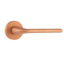 Forme Milly Designer Lever Minimal Round Rose (Latch & Hinges Included) Designer Lever Handle Atlantic Set Urban Satin Copper