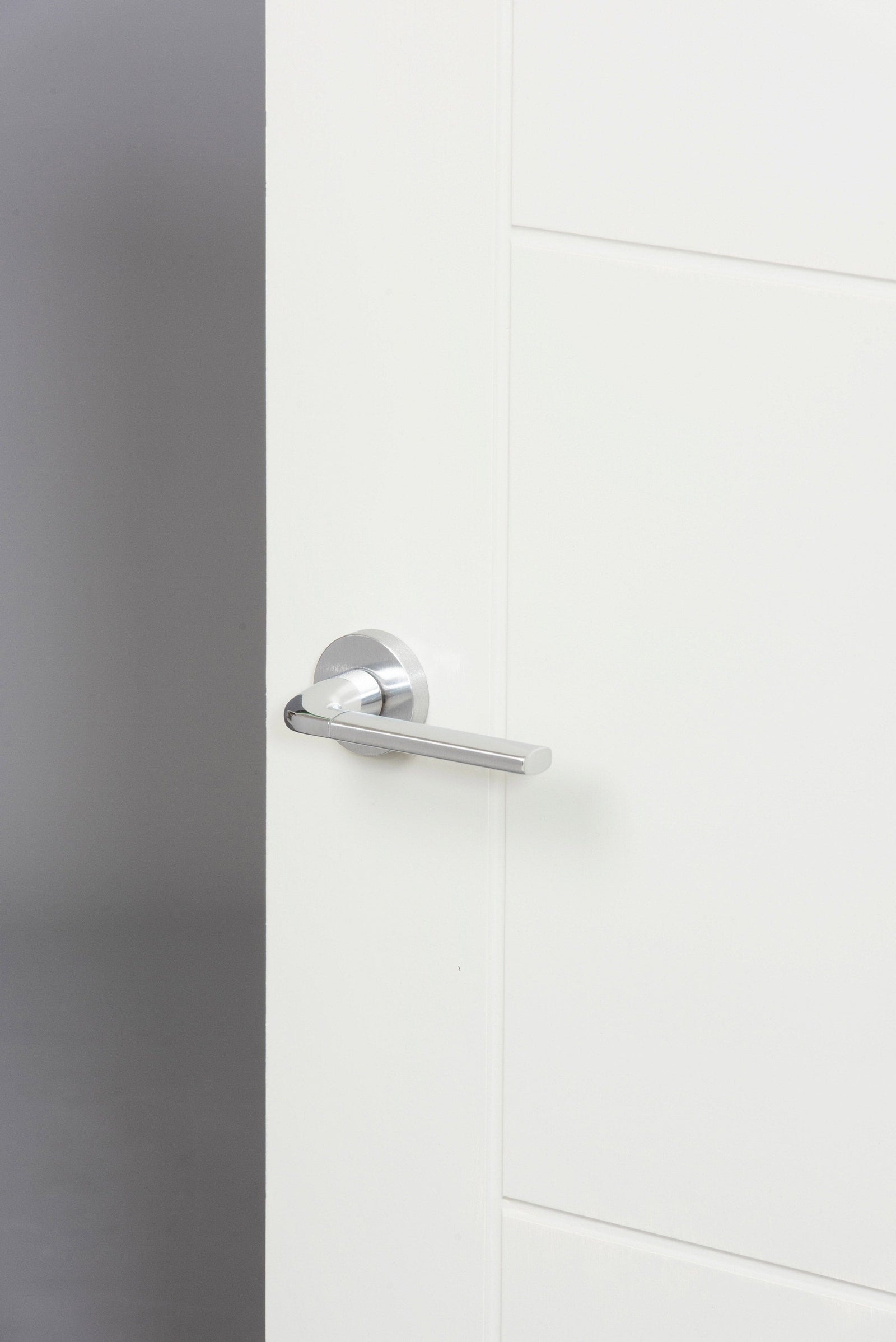 Forme Milly Designer Lever Minimal Round Rose (Latch & Hinges Included) Designer Lever Handle Atlantic
