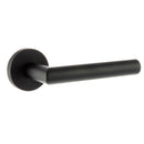 Forme Elle Designer Lever Minimal Round Rose in Matt Black Designer Lever Handle Atlantic