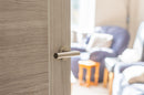 Forme Elle Designer Lever Minimal Round Rose (Latch & Hinges Included) Designer Lever Handle Atlantic