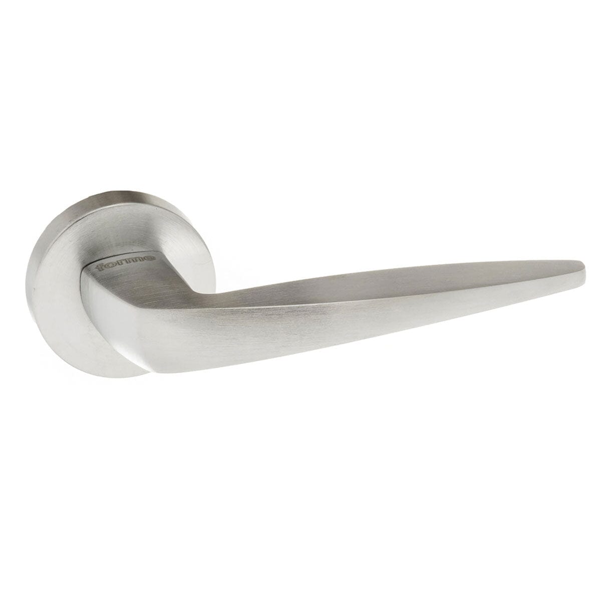 Forme Foglia Designer Lever Minimal Round Rose (Latch & Hinges Included) Designer Lever Handle Atlantic
