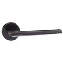 Forme Boston Designer Lever Minimal Round Rose in Matt Black Designer Lever Handle Atlantic