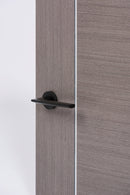 Forme Boston Designer Lever Minimal Round Rose in Matt Black Designer Lever Handle Atlantic