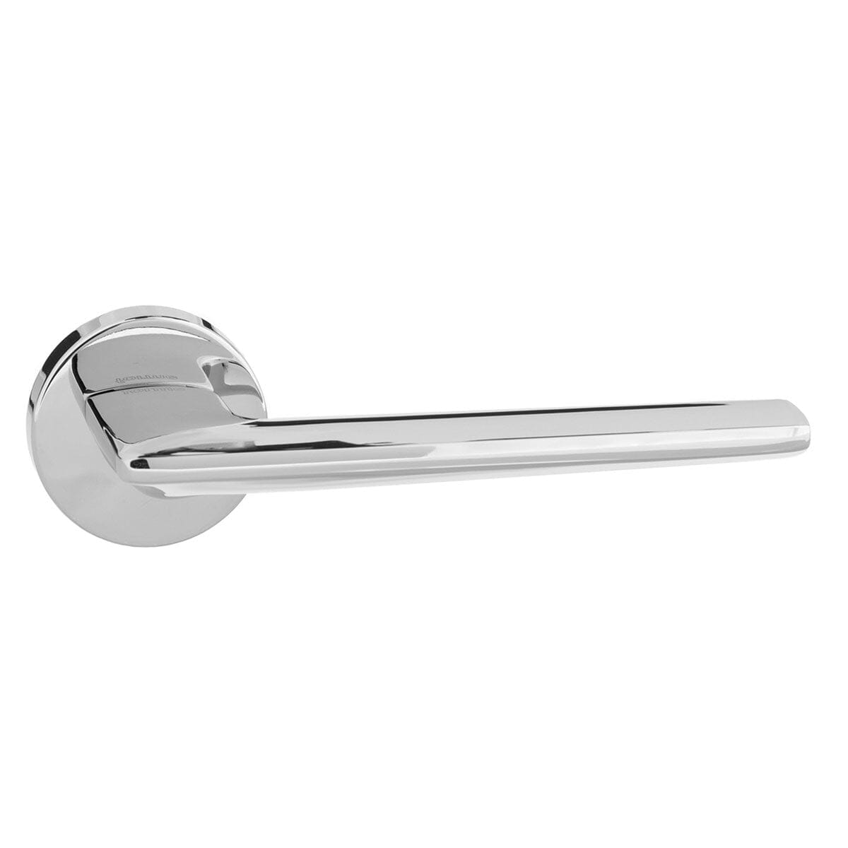 Forme Boston Designer Lever Minimal Round Rose (Latch & Hinges Included) Designer Lever Handle Atlantic Set Polished Chrome