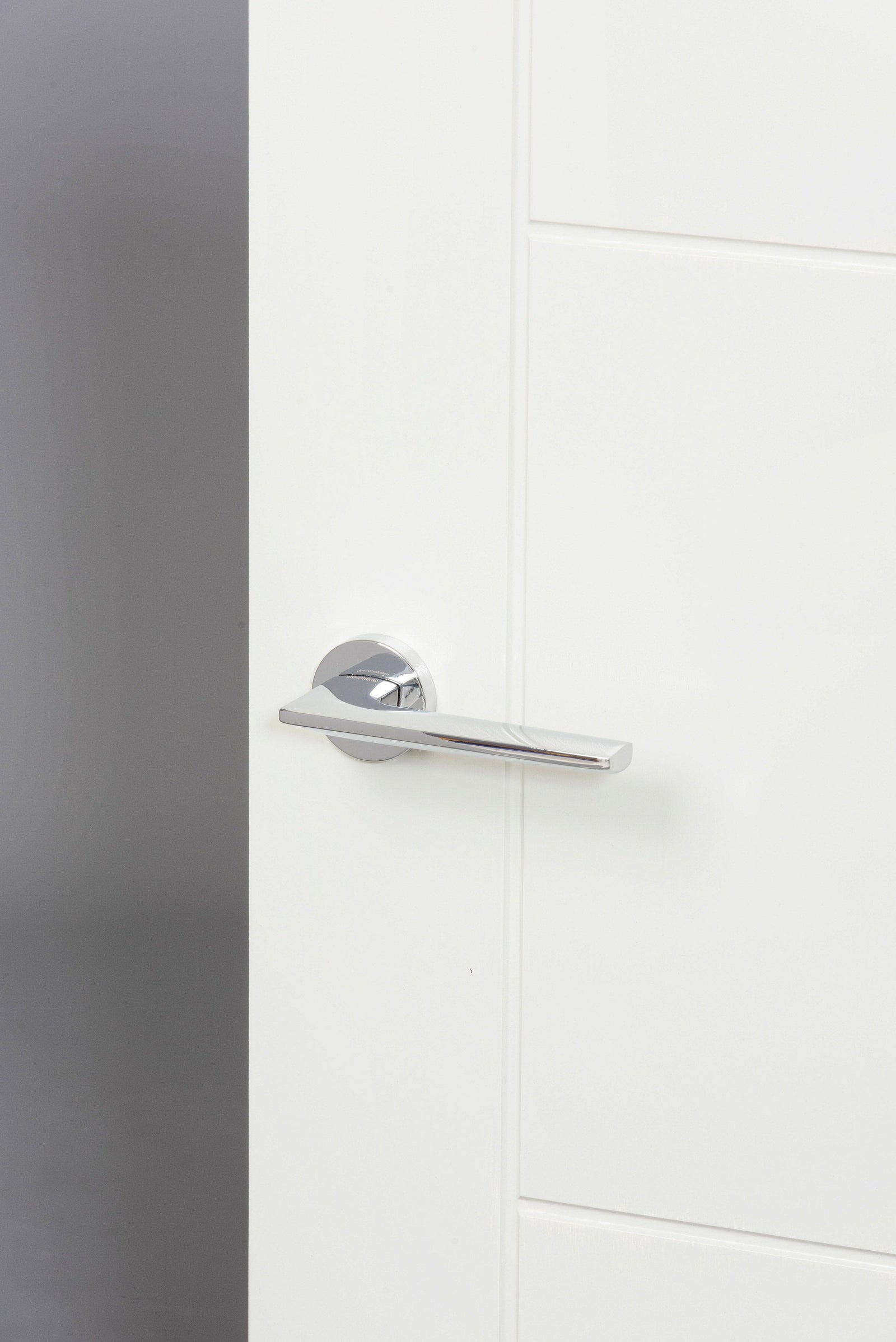 Forme Boston Designer Lever Minimal Round Rose (Latch & Hinges Included) Designer Lever Handle Atlantic