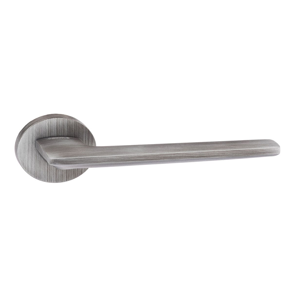 Forme Boston Designer Lever Minimal Round Rose (Latch & Hinges Included) Designer Lever Handle Atlantic Set Urban Graphite