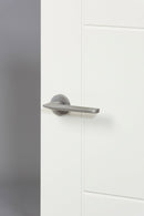 Forme Boston Designer Lever Minimal Round Rose (Latch & Hinges Included) Designer Lever Handle Atlantic