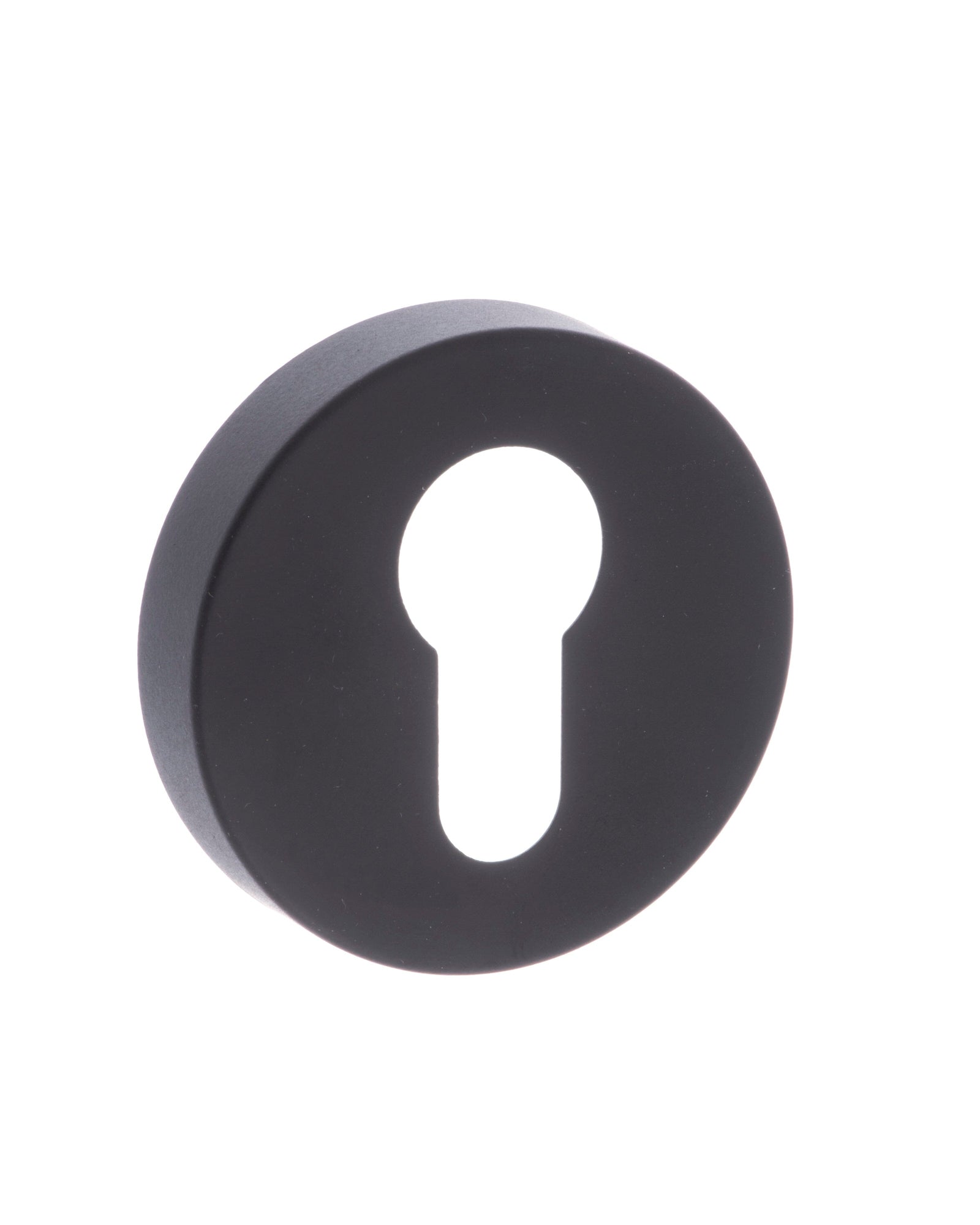 CleanTouch Anti-Bac Euro Escutcheon Minimal Round Rose in Matt Black Escutcheon Atlantic