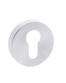 Forme Euro Escutcheon Minimal Round Rose Escutcheon Atlantic Pair Satin Chrome