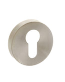 Forme Euro Escutcheon Minimal Round Rose Escutcheon Atlantic Pair Satin Nickel