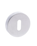 CleanTouch Anti-Bac Key Escutcheon Minimal Round Rose in Satin Chrome Escutcheon Atlantic
