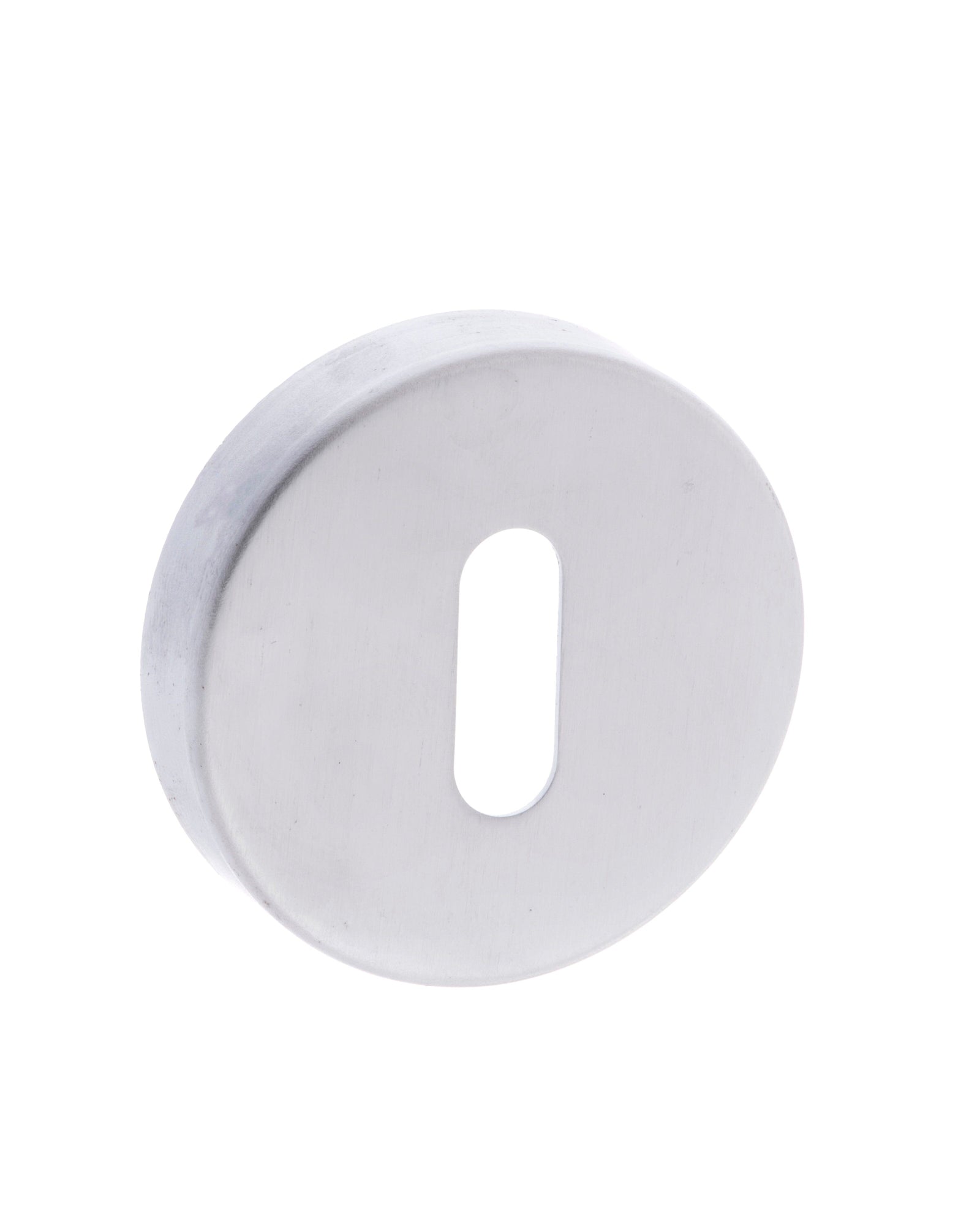 CleanTouch Anti-Bac Key Escutcheon Minimal Round Rose in Satin Chrome Escutcheon Atlantic