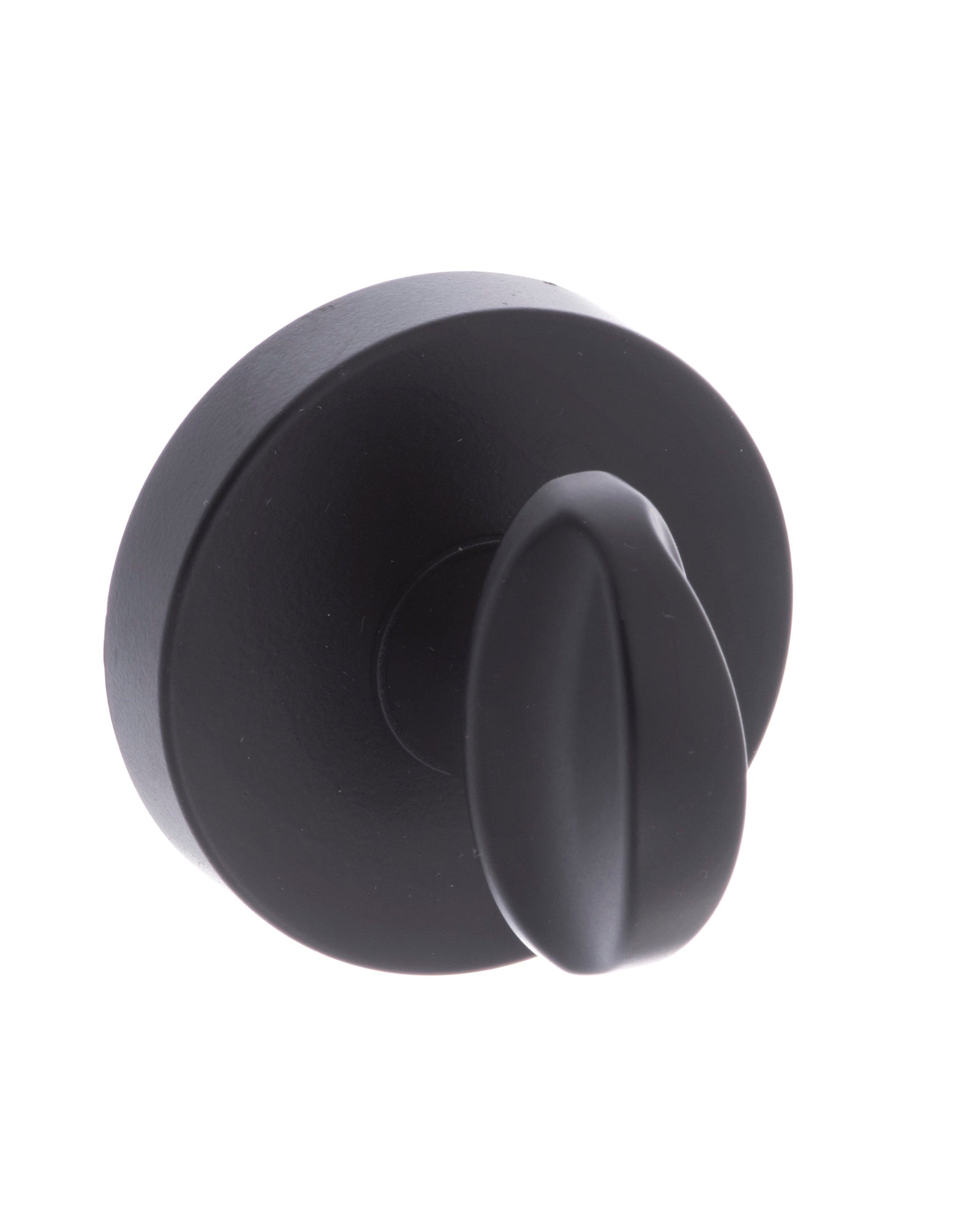 Forme WC Turn and Release Minimal Round Rose in Matt Black Bathroom Lock Atlantic