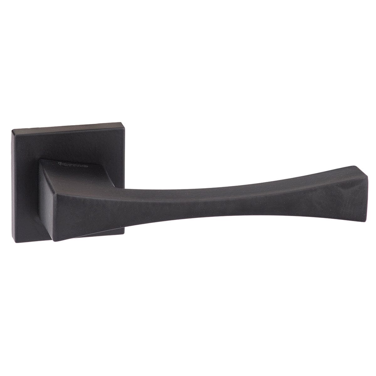 Forme Artemide Designer Lever Minimal Square Rose in Matt Black Designer Lever Handle Atlantic