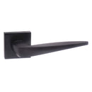 Forme Foglia Designer Lever Minimal Square Rose in Matt Black Designer Lever Handle Atlantic