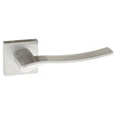 Forme Olimpia Designer Lever Minimal Square Rose in Satin Chrome Designer Lever Handle Atlantic